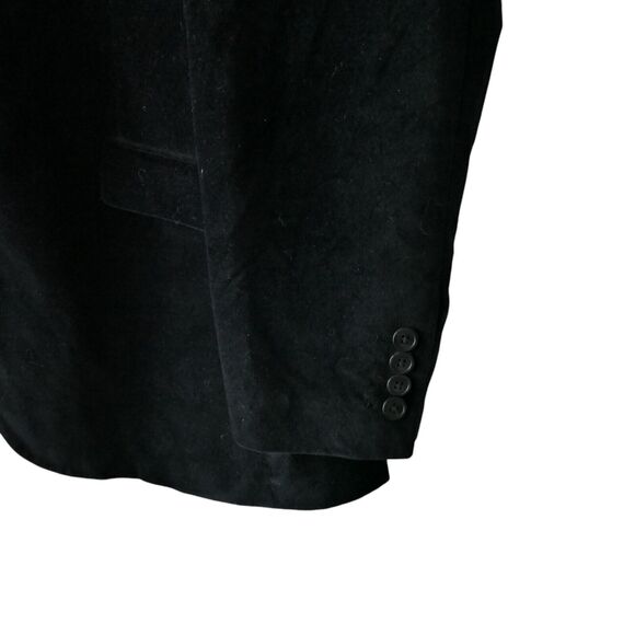 Portabella Fashion Slim Fit Black Velvet Blazer Men's 48L Dark Romantic Academia - Picture 4 of 5